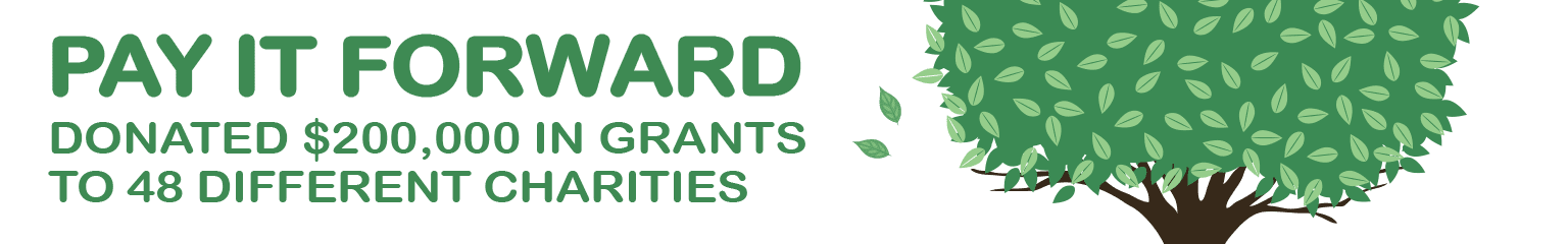 Pay It Forward donated $200,000 in grants to 48 different charities